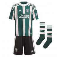 Camiseta Manchester United Joshua Zirkzee #11 Visitante Equipación para niños 2024-25 manga corta (+ pantalones cortos)